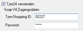 Soap V4 Zugangsdaten - 3D Aluradkonfigurator